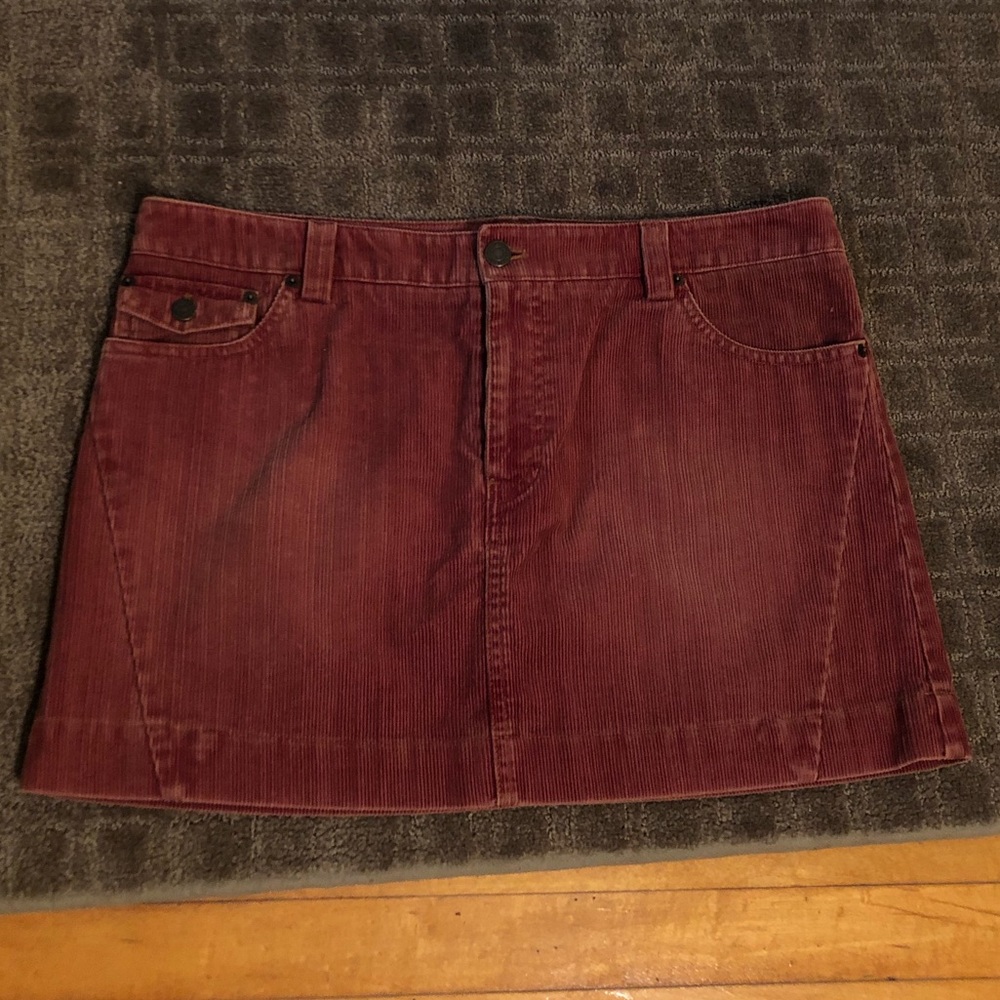 American eagle rust colored mini skirt size 12